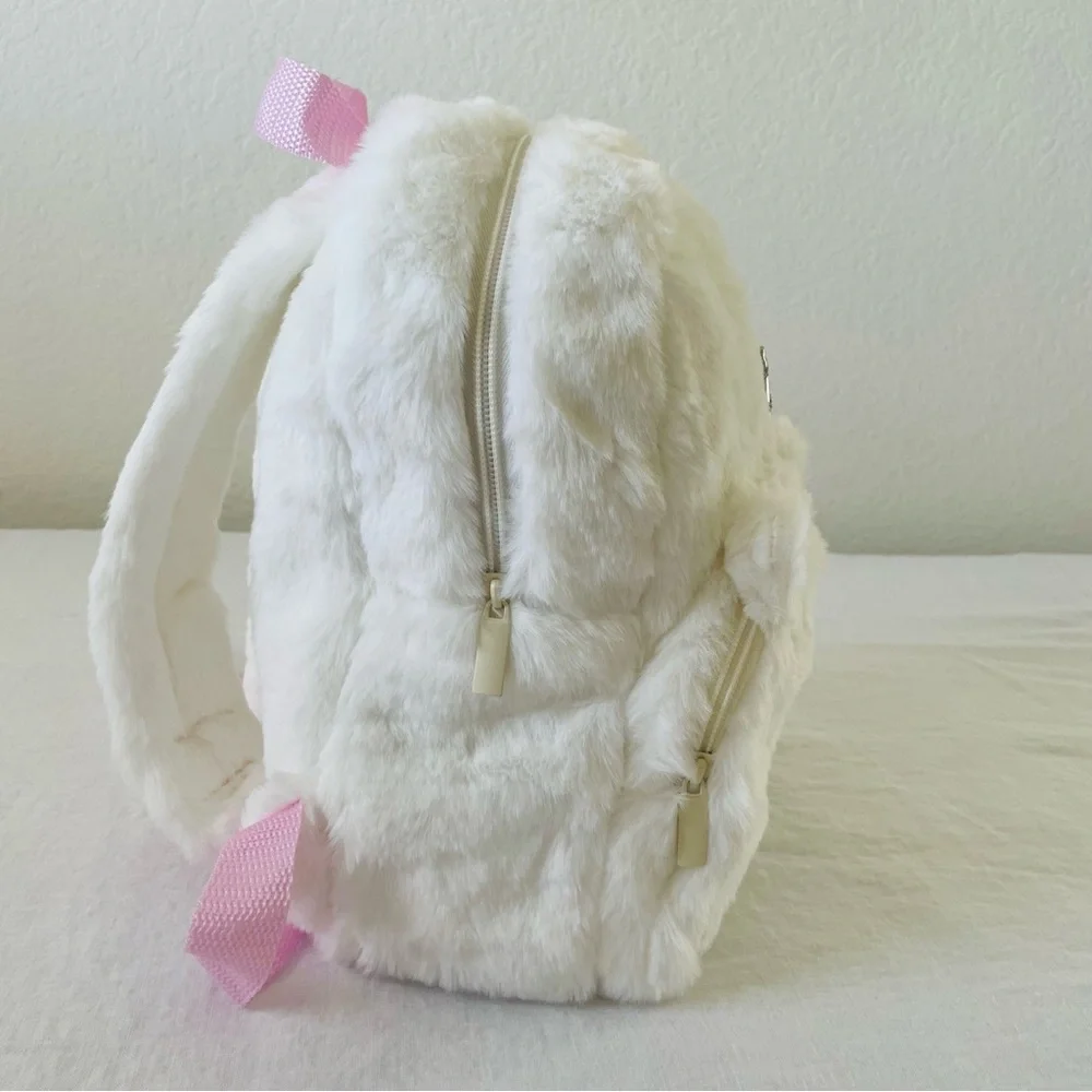 Silver Unicorn Furry/Plush Backpack